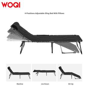 Lit de camping Woqi 200x68x35cm, pliable et inclinable, avec oreiller, pour les voyages et l'extérieur - Product Image 5
