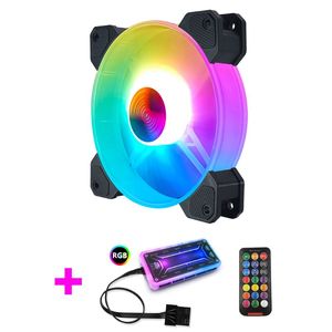 12cm Desktop PC Cooling Fan LED Lights RGB Chassis Fan Controller Remote Control