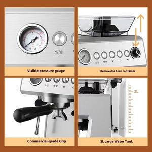 Macchina per Espresso Elettrica Commerciale Tutto-in-Uno Italiana Completamente Automatica con Montalatte a Vapore per Uso Domestico e Caffè Macinato Fresco - Product Image 2