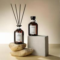 Diffuseur de parfum d'ambiance en verre ambré brun avec bouchon en liège, flacons vides de 50 ml, 100 ml, 200 ml