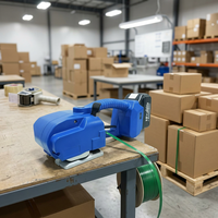 Tragbare Batteriebetriebene Elektrische Umreifungsmaschine Lithium-Akku 3,0Ah Halbautomatisch für Textilien Chemikalien Lebensmittel Holz Motor