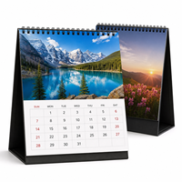 Calendrier de bureau personnalisé 2027 avec impression photo, calendrier de table couleur pleine personnalisation pour le marketing de marque, cadeaux d'entreprise