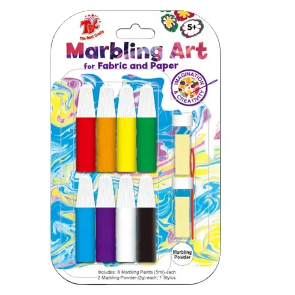 Professionale Commercio All'ingrosso Mini Marmorizzazione Vernice Set di 8pcs 5ml Versando Il Liquido in Acqua Pittura FAI DA TE di Arte di Disegno per I Bambini gli studenti