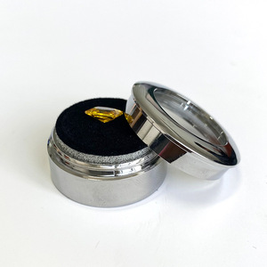 Coffret de rangement de luxe en cuir FORTE pour bijoux et pierres précieuses, avec plateau de présentation pour petits diamants et gemmes circulaires - Product Image 6