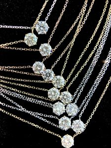 Collier en or blanc 18 carats Xinfly avec diamants naturels véritables, bijoux pour occasions quotidiennes et formelles, design intemporel, en vente maintenant - Product Image 5