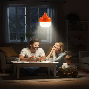 Lampe LED d'urgence avec télécommande - 3 niveaux de gradation, rechargeable par USB, crochet ABS pour entrepôt, camping et marché nocturne - Product Image 5