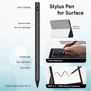 Stylet tactile à rejet de paume, stylo tactile sensible à la pression, corps en forme de D, compatible avec <span class=keywords><strong>Surface</strong></span> Pro 8 et Pro 7 <span class=keywords><strong>Studio</strong></span> portable, 4096 - Product Image 4