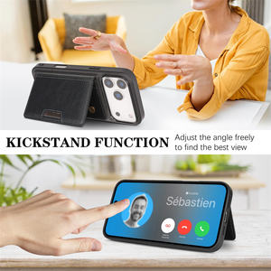 Luxe magnetische afneembare 2-in-1 lederen hoes met portemonnee en kaarthouder voor iPhone 17 Pro Max, iPhone 17, 16, 15, 14, 13, 12 - Product Image 5