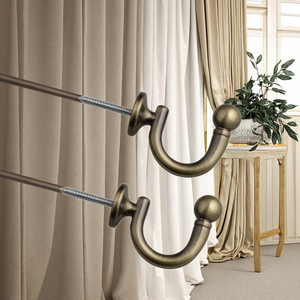 Hiện Đại Duy Nhất Dài Kim Loại Rèm Móc 25Mm Sắt Cửa Sổ Rèm Tiebacks Tassel Chủ Treo Tường Mạnh Mẽ Thân Thiện Với Môi Bốn - Product Image 6