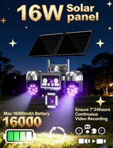 Уличная водонепроницаемая Wi-Fi 4G PTZ-камера видеонаблюдения Hieasy 8 МП с 12-кратным цифровым зумом, поддержкой SIM-карты, 4 объективами AOV и питанием от солнечной батареи - Product Image 5