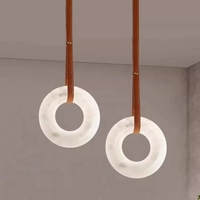 Lustre moderne en cristal nordique avec abat-jour en albâtre, éclairage LED, garantie de 3 ans pour salon, escalier et zones TV
