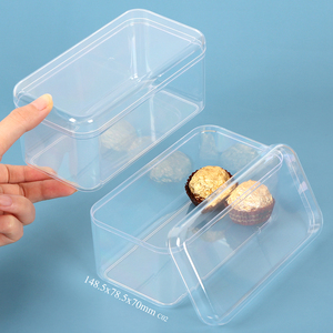 SUNSHING Caja Rectangular para Postres, Chocolates y Dulces, Envase de Plástico para Regalo y Empaque de Galletas y Chocolates <span class=keywords><strong>Ferrero</strong></span> Rocher - Product Image 1