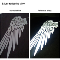 Vinilo personalizado para planchar en el calor, adhesivo de logotipo plateado y gris, reflectante, transferencia de calor, para ropa