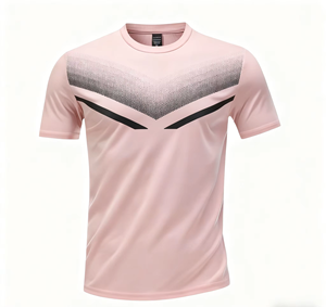 Camiseta Deportiva Personalizable con Cuello en Contraste, Manga Corta, Unisex, Transpirable, de Secado Rápido, para Gimnasio, Multicolor, Ropa Deportiva de Entrenamiento en Equipo - Product Image 3