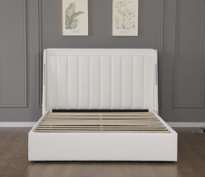 <span class=keywords><strong>Letto</strong></span> Moderno Willsoon con Contenitore Imbottito, <span class=keywords><strong>Testiera</strong></span> con Luce LED e Piattaforma Idraulica Sollevabile per Camera da <span class=keywords><strong>Letto</strong></span> - Product Image 2