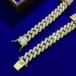 유행 보석 특대 얼음 925 실버 황동 결혼식 신부 블링 칼라 큰 장미 꽃 쿠바 체인 초커 목걸이 여성용 - Product Image 4