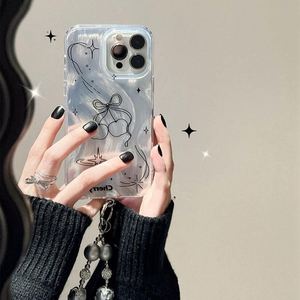 Funda de Teléfono de Lujo con Diseño de Lazo y Cereza para iPhone 11 12 Pro 13 14 15 16 Pro Max X XR XS Max 7 8 16 Plus, Fundas Protectoras Suaves a Prueba de Golpes - Product Image 2