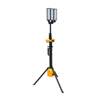 Lumière d'urgence mobile portable 180W avec trépied et batterie, mât télescopique de levage, éclairage de scène de travail PLT898