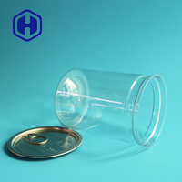 350ml rond Transparent PET étanche sans BPA de qualité alimentaire facile à ouvrir emballage en plastique épicé collations boîtes d'épices