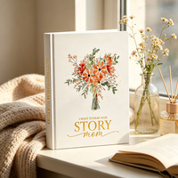 Carnet de journal personnalisable pour la vie de maman avec plus de 270 questions, format B6, couverture rigide, journal guidé pour la histoire de la mère avec reliure thermique