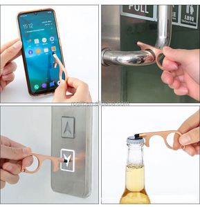 1 pièce Outil multifonctionnel anti-touch pour ouvrir les portes, ouvre-porte sans clé, poignée de porte sans contact, accessoire d'ascenseur, porte-clés - Product Image 4