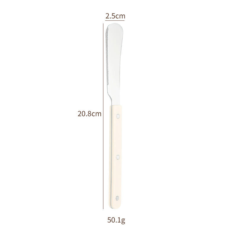 Couteau à dîner-manche crème