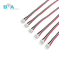 كابل توصيل ثلاثي الأسلاك (3Pin) من نوع Micro Terminal، كابل PVC أحمر/أسود UL1007 24AWG مع غلاف بلاستيكي أبيض للإضاءة LED والمنزل الذكي