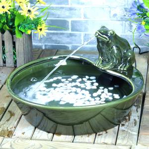 <span class=keywords><strong>Fuente</strong></span> Solar de Cerámica con Forma de <span class=keywords><strong>Rana</strong></span>, Decoración de Agua Solar, <span class=keywords><strong>Fuente</strong></span> de <span class=keywords><strong>Rana</strong></span> de Cuento de Hadas para Baño de Aves, Jardín, Balcón - Product Image 4