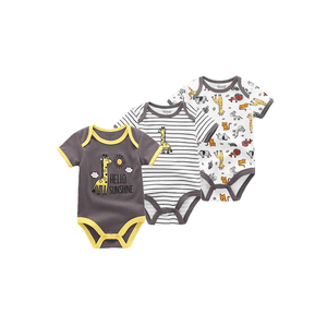 Mamanouche de créateur haut de gamme, nouvelle collection, très tendance, pour bébés filles, 100% coton, manches courtes, boutons-pression, tricoté pour l'été - Product Image 1
