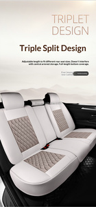 Coprisedili in Pelle Nappa di Design Premium, Set Completo Universale per 5 Posti, Adatto per <span class=keywords><strong>Opel</strong></span> Astra <span class=keywords><strong>Corsa</strong></span> Mokka Grandland, Sensazione Liscia, Look Artistico - Product Image 4
