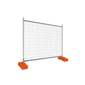 Obral besar panel pagar sementara 2.1 m * 2.4 m dapat dilepas untuk konstruksi