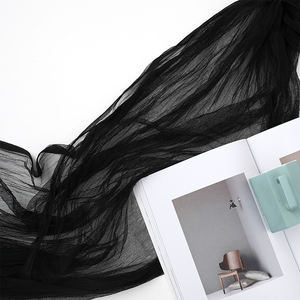 Camino de Mesa de Tela de Queso Azul Polvoriento y Rosa, Tejido de Poliéster con Estilo Wabi-Sabi, Colores Personalizables para Decoración de Bodas, Hogar y Hoteles - Product Image 4