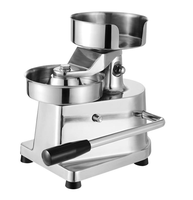 Presse à hamburgers et saucisses manuelle professionnelle 100 mm/4 pouces en acier inoxydable robuste pour la préparation de viandes