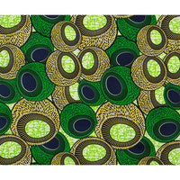Tissu imprimé africain en polyester en gros d'usine, 100 % polyester, tissu imprimé double face pour vêtements, robes et textiles de maison