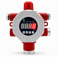 Detektor Alarm Gas Etilen Oksida Tetap dengan Layar Digital, Lampu Peringatan Merah, Monitor Keamanan Industri untuk Instalasi Pabrik