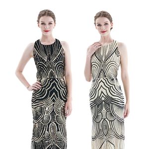 Date Femmes de 1920s Vintage Sequin Backless <span class=keywords><strong>Déco</strong></span> Inspiré Aileron Robe Rugissant 20s Great Gatsby Robe Robes - Product Image 3