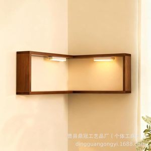 Wall Mounted Corner <b>Shelf</b> Multi Layer Display <b>Rack</b> For Figurines Solid Wood Home Use - Product Image 4