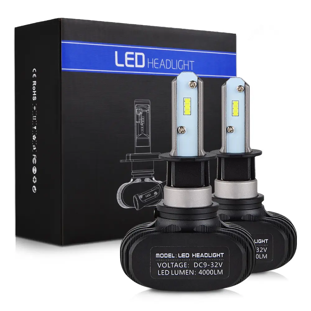 Carolyn ระบบแสงอัตโนมัติพัดลม10000lm 6500K S1ไฟหน้าอัตโนมัติ Led H1 H4 H7 9005 9006รถ H4 Led ไฟหน้าหลอดไฟ