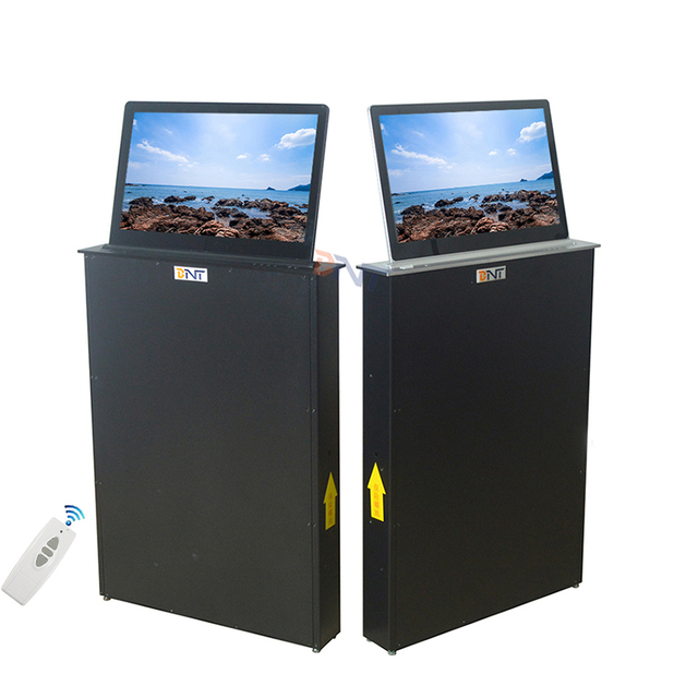 17.3 Inch Paperless Conference System Conference Table With Back Screen Lcd Monitor Lift Lcd Motorized Lift Monitor