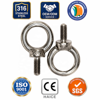 Œillet de levage en acier inoxydable 316 Marine JIS B1168 6 mm pour camions, camping-cars, navires, kayaks, bateaux pneumatiques, yachts et accessoires de quincaillerie nautique