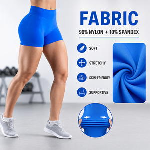Shorts Deportivos de Cintura Alta para Mujer, sin Costuras, Levanta Glúteos, Elásticos, Moldeadores, de Compresión, para Entrenamiento y Fitness - Product Image 2