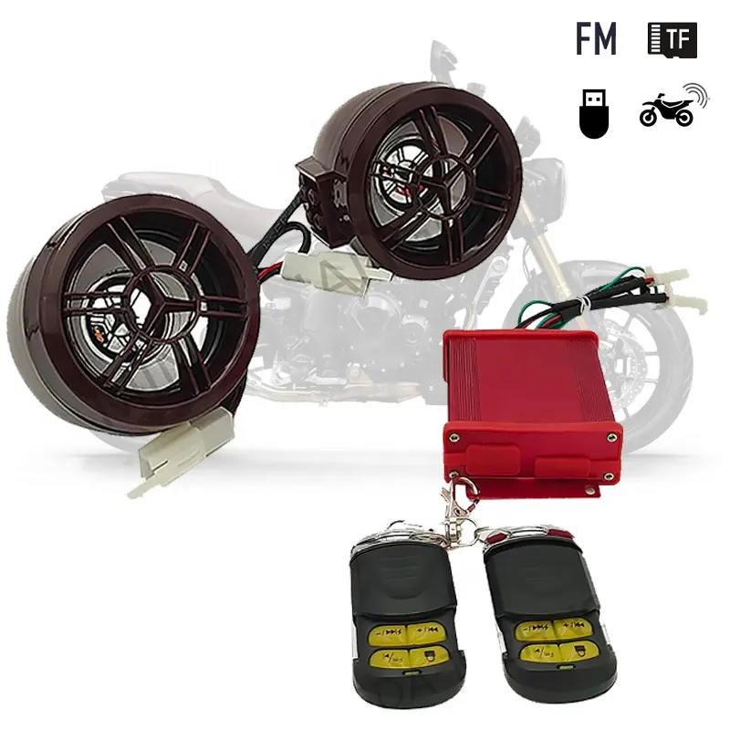 Taşınabilir kolay kurulum motosiklet Mp3 FM Usb TF çalar 2.5 ''hoparlör Alarm fonksiyonu ile