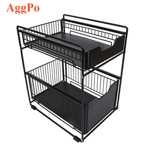 Cuisine Armoire <span class=keywords><strong>Placard</strong></span> <span class=keywords><strong>Organisateur</strong></span> D'étagère, Support De Rangement pour Comptoir et <span class=keywords><strong>Sous</strong></span> Évier, Étagère De Fil En Métal avec Tiroir - Product Image 1