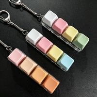 Porte-clés anti-stress ABS à 4 emplacements avec interrupteur linéaire, clignotant LED et son clignotant, gadget sensoriel pour doigts