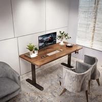 Bureau d'ordinateur en bois électrique à moteur unique moderne, mobilier de bureau intelligent et réglable - Table à hauteur réglable