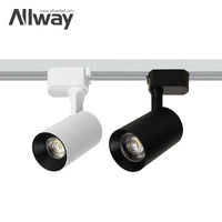 ALLWAY-Lámpara de pista de hierro Cob para interiores y exteriores, foco Led de 10w, 20w y 30w, color negro, Comercial
