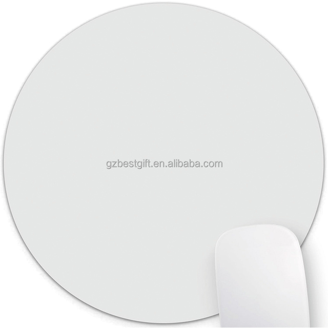 White Blank Waterproof Smooth Cloth Customizable Natural Round Rubber Desk Mat & Mouse Pads for Sublimation Advertising Gifts