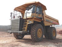 Camion minier SKT160S, équipement minier, camion à benne basculante tout-terrain lourd avec une capacité de 44/61 m³