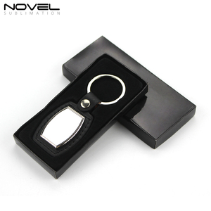 Portachiavi in Metallo e Pelle PU Personalizzabili come Regali, Portachiavi DIY con Anello in Metallo Resistente - Product Image 2