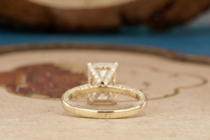 แหวนเพชรเดี่ยวทอง 14K เพาะเลี้ยงในห้องปฏิบัติการสำหรับผู้หญิง แหวนหมั้นแบบคลาสสิก แหวนเพชรเม็ดเดี่ยว เครื่องประดับชั้นดี ของขวัญแต่งงาน - Product Image 4